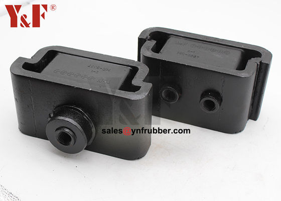Black Marine Engine Mounts Baja tahan karat Mudah dipasang